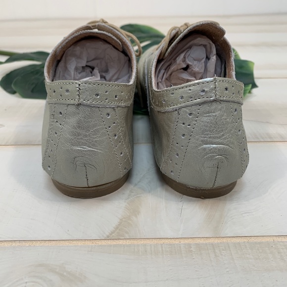 Sheridan Mia Praha Silver Leather Tie Oxfords 39 - Picture 7 of 10